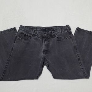 Vintage 90s Rocawear Original Fit Black Distressed Plus Size Straight Leg Jeans